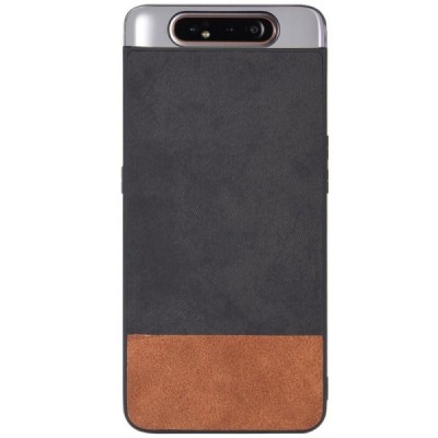 „Bi-Color“ Splicing Samsung Galaxy A80 (A805F) rudas, juodas odinis dėklas / Priedai.lt