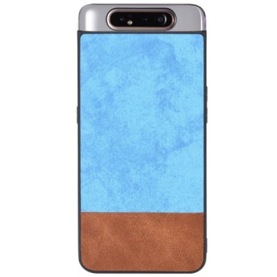 „Bi-Color“ Splicing Samsung Galaxy A80 (A805F) rudas, mėlynas odinis dėklas / Priedai.lt