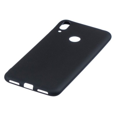 Huawei Y7 2019 (Y7 Prime 2019) melns cieta silikona TPU pasaulē planākais apvalks / Vacins.lv