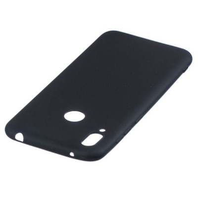 Huawei Y7 2019 (Y7 Prime 2019) melns cieta silikona TPU pasaulē planākais apvalks / Vacins.lv