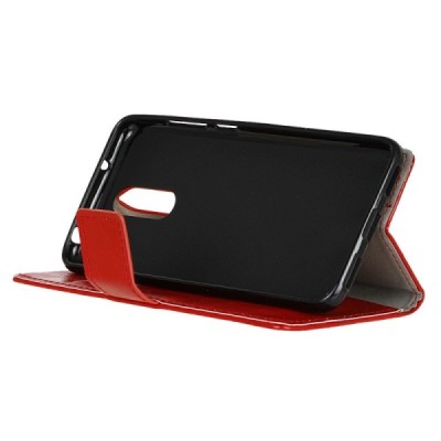 Sony Xperia 1 (XZ4) atvēramais ādas sarkans maciņš (maks) / Vacins.lv