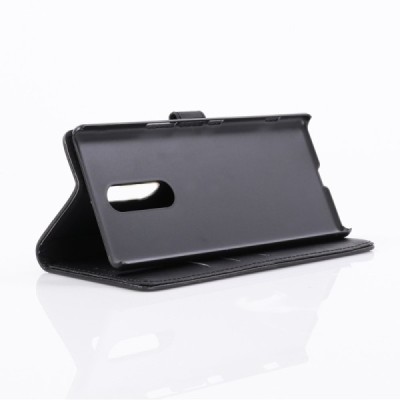 Sony Xperia 1 (XZ4) atvēramais ādas melns retro maciņš (maks) / Vacins.lv