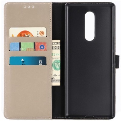 Sony Xperia 1 (XZ4) atvēramais ādas smilšains retro maciņš (maks) / Vacins.lv