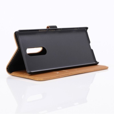 Sony Xperia 1 (XZ4) atvēramais ādas gaiši brūns retro maciņš (maks) / Vacins.lv