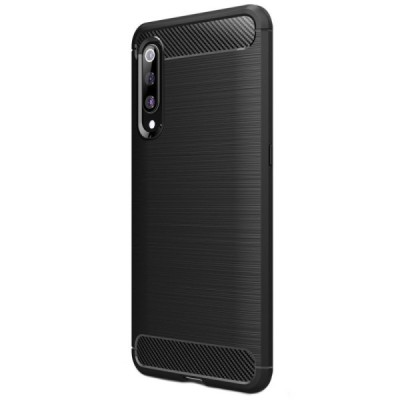 Xiaomi Mi 9 (Mi 9 Explorer) „Mofi“ Carbon cieta silikona (TPU) melns telefona maciņš (apvalks) / Vacins.lv