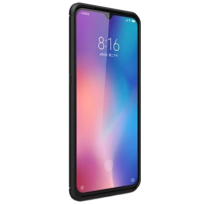 Xiaomi Mi 9 (Mi 9 Explorer) „Mofi“ Carbon cieta silikona (TPU) melns telefona maciņš (apvalks) / Vacins.lv