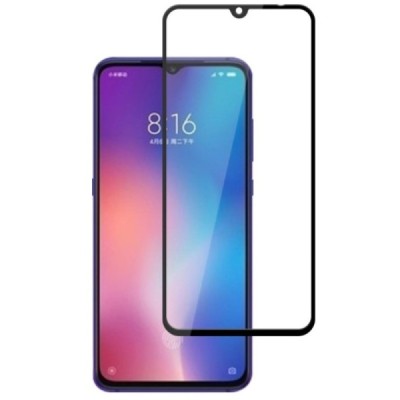 Xiaomi Mi 9 (Mi 9 Explorer) „Mocolo“ 9H Tempered Glass sustiprintos apsaugos juodas pilnai dengiantis apsauginis ekrano stiklas