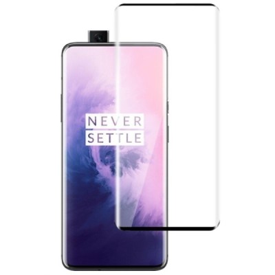 OnePlus 7 Pro (7T Pro) Mocolo Tempered Glass melns ekrāna aizsargstikls / Vacins.lv