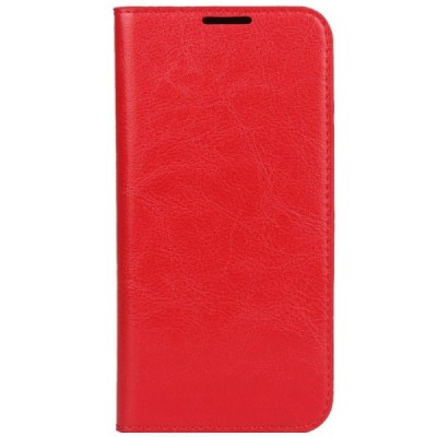 Samsung Galaxy A20e (A202F) atverčiamas raudonas odinis dėklas - piniginė / Priedai.lt