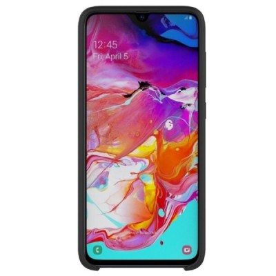 Samsung Galaxy A70 (A705F) cieta silikona (TPU) melns apvalks / vacins.lv
