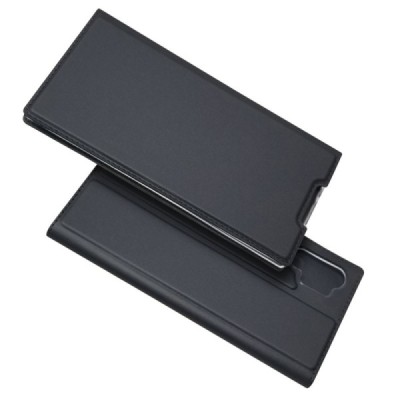 „Dux Ducis“ Skin serijos Samsung Galaxy Note 10+ (N975F) pilkas odinis atverčiamas dėklas | Priedai.lt