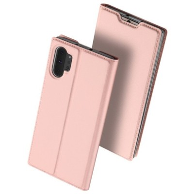 Samsung Galaxy Note 10+ (N975F) „Dux Ducis“ Skin sērijas rozs ādas atvērams maciņš / Vacins.lv