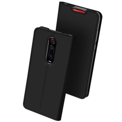 Xiaomi Mi 9T „Dux Ducis“ Skin sērijas melns ādas atvērams maciņš / Vacins.lv