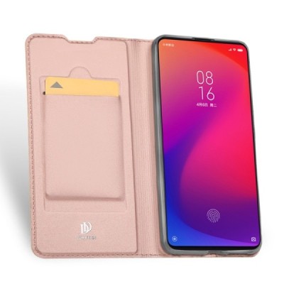 Xiaomi Mi 9T (Mi 9T Pro) „Dux Ducis“ Skin sērijas rozs ādas atvērams maciņš | Vacins.lv