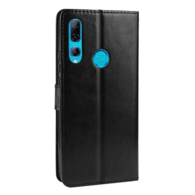 Huawei P Smart Z atvēramais ādas melns maciņš, grāmata (maks) / Vacins.lv