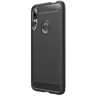 Huawei P Smart Z „Carbon“ cieta silikona (TPU) melns apvalks / vacins.lv