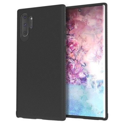 Samsung Galaxy Note 10+ (N975F) „Lenuo“ kieto silikono TPU juodas dėklas - nugarėlė / Priedai.lt