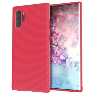 Samsung Galaxy Note 10+ (N975F) „Lenuo“ cieta silikona (TPU) sarkans apvalks / vacins.lv
