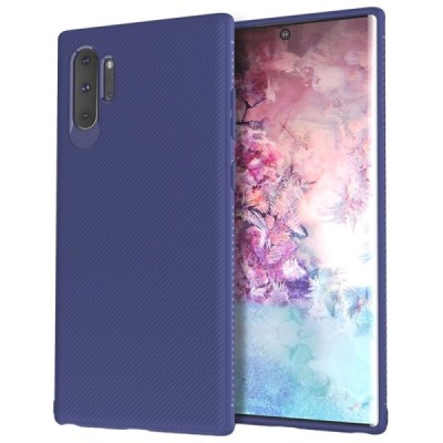 Samsung Galaxy Note 10+ (N975F) „Lenuo“ cieta silikona (TPU) zils apvalks / vacins.lv