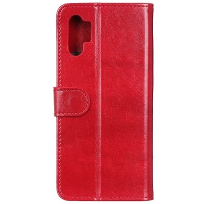 Samsung Galaxy Note 10+ (N975F) atvēramais ādas sarkans maciņš (maks) / Vacins.lv