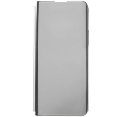 Samsung Galaxy Note 10 (N970F) plastmasas atvērams sudrabs ādas maciņš / Vacins.lv