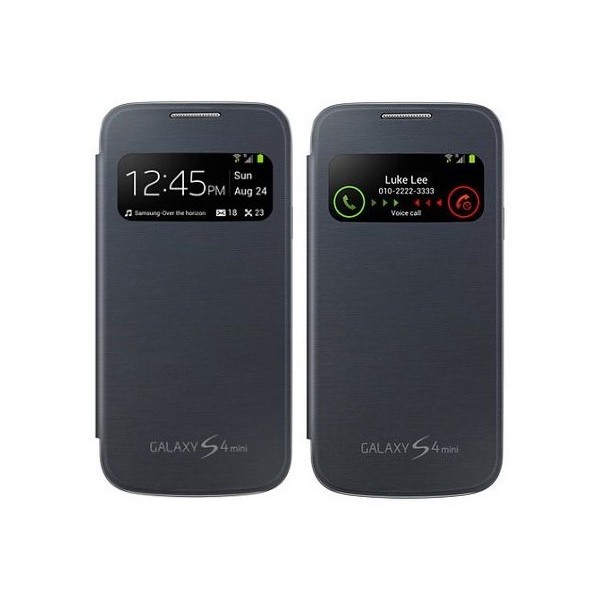 „Samsung“ S View Cover atverčiamas dėklas - juodas (Galaxy S4 mini)