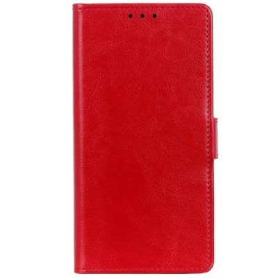 Samsung Galaxy Note 10 (N970F) atverčiamas raudonas odinis dėklas - piniginė / Priedai.lt