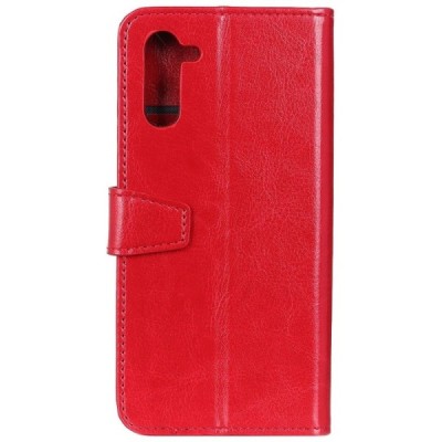 Samsung Galaxy Note 10 (N970F) atverčiamas raudonas odinis dėklas - piniginė / Priedai.lt