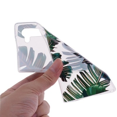 Samsung Galaxy Note 10 (N970F) „Leaves“ kieto silikono TPU skaidrus dėklas - nugarėlė / Priedai.lt