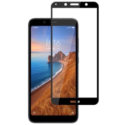 Xiaomi Redmi 7A „Mocolo“ 9H Tempered Glass sustiprintos apsaugos juodas pilnai dengiantis apsauginis ekrano stiklas 0,26 mm / Pr