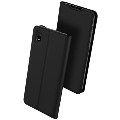 Xiaomi Redmi 7A „Dux Ducis“ Skin sērijas melns ādas atvērams maciņš / Vacins.lv