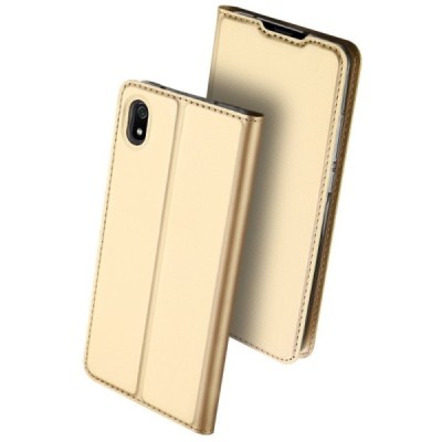 Xiaomi Redmi 7A „Dux Ducis“ Skin sērijas zelta ādas atvērams maciņš / Vacins.lv