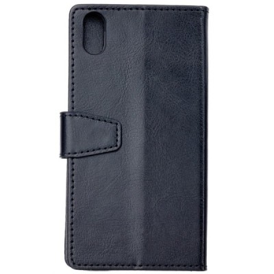 Xiaomi Redmi 7A atvēramais ādas melns maciņš, grāmata (maks) / Vacins.lv
