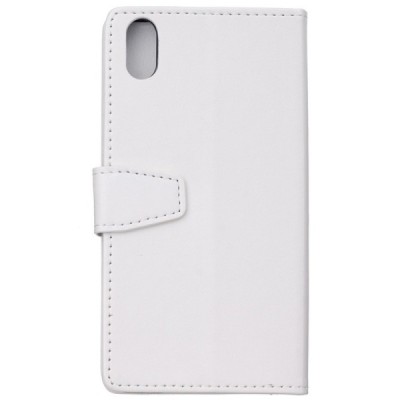 Xiaomi Redmi 7A atvēramais ādas balts maciņš, grāmata (maks) / Vacins.lv