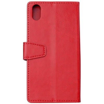 Xiaomi Redmi 7A atvēramais ādas sarkans maciņš, grāmata (maks) / Vacins.lv