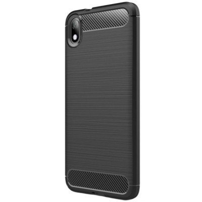 Xiaomi Redmi 7A „Carbon“ cieta silikona (TPU) melns apvalks / vacins.lv