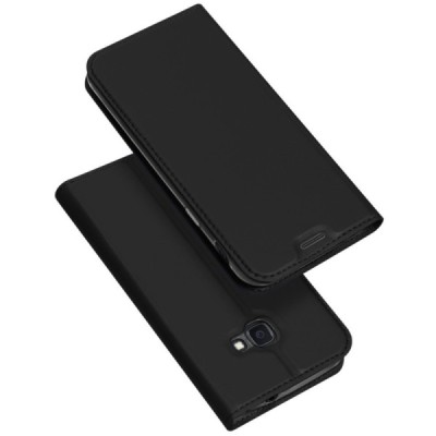 Samsung Galaxy Xcover 4 / 4S (G390, G398) „Dux Ducis“ Skin sērijas melns ādas atvērams maciņš / Vacins.lv