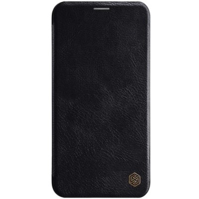 Prabangus „Nillkin“ Qin serijos juodas odinis atverčiamas Apple iPhone 11 Pro dėklas / Priedai.lt