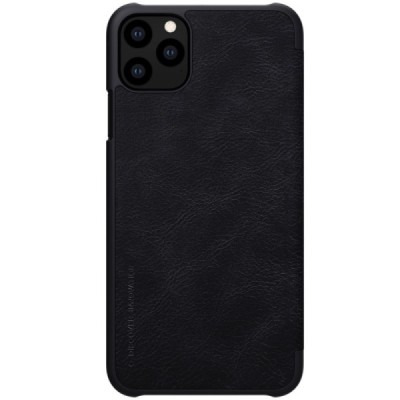 Greznais „Nillkin“ Qin sērijas ādas atvērams melns Apple iPhone 11 Pro maciņš / Vacins.lv