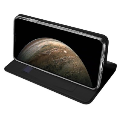 „Dux Ducis“ Skin serijos Apple iPhone 11 Pro juodas odinis atverčiamas dėklas / Priedai.lt