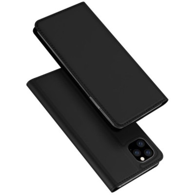 „Dux Ducis“ Skin serijos Apple iPhone 11 Pro juodas odinis atverčiamas dėklas / Priedai.lt