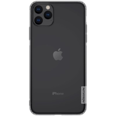 Apple iPhone 11 Pro Max Nillkin Nature pelēks (caurspīdīgs) silikona planākais apvalks / Vacins.lv