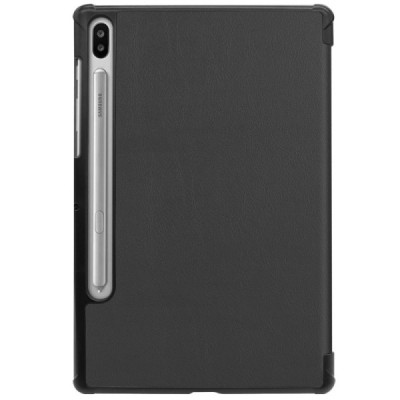 Samsung Galaxy Tab S6 10,5 T865 (T860) atverčiamas juodas odinis dėklas - knygutė (sulankstomas) / Priedai.lt