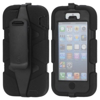 „Griffin“ Survivor juodas Apple iPhone SE (iPhone 5, iPhone 5S) dėklas (dėkliukas) / Priedai.lt