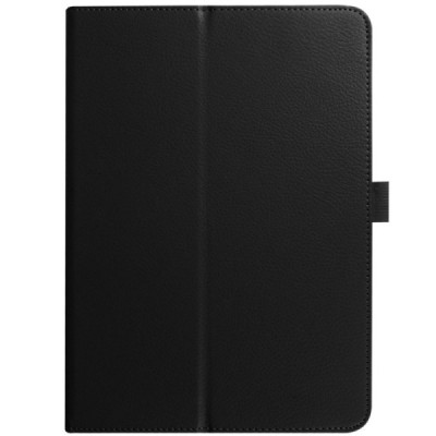 Samsung Galaxy Tab S3 9,7 (T820, T825) „Litchi“ atverčiamas juodas odinis dėklas (sulankstomas) / Priedai.lt