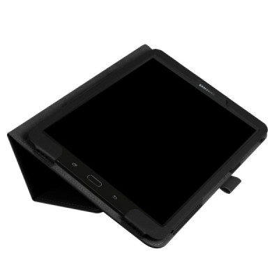 Samsung Galaxy Tab S3 9,7 (T820, T825) „Litchi“ atverčiamas juodas odinis dėklas (sulankstomas) / Priedai.lt