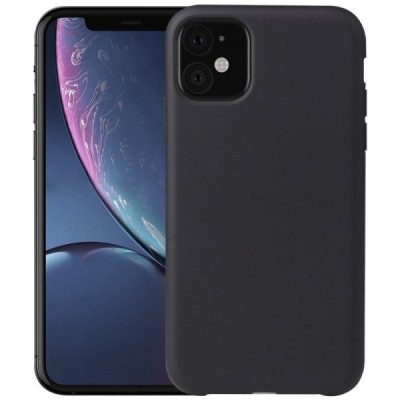 Apple iPhone 11 kieto silikono TPU juodas dėklas - nugarėlė / Priedai.lt