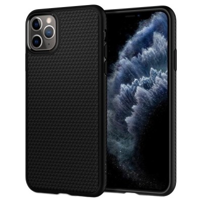 Apple iPhone 11 Pro „Spigen“ Liquid Air melns cieta silikona apvalks / vacins.lv