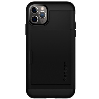 „Spigen“ Slim Armor CS Apple iPhone 11 Pro juodas kieto silikono dėklas / Priedai.lt