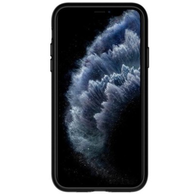 Apple iPhone 11 Pro Max „Spigen“ Slim Armor CS melns silikons apvalks / vacins.lv